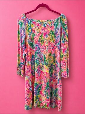 Lilly Pulitzer Multi-Color Floral Swing Dress (Pink, Green, Blue, Yellow)